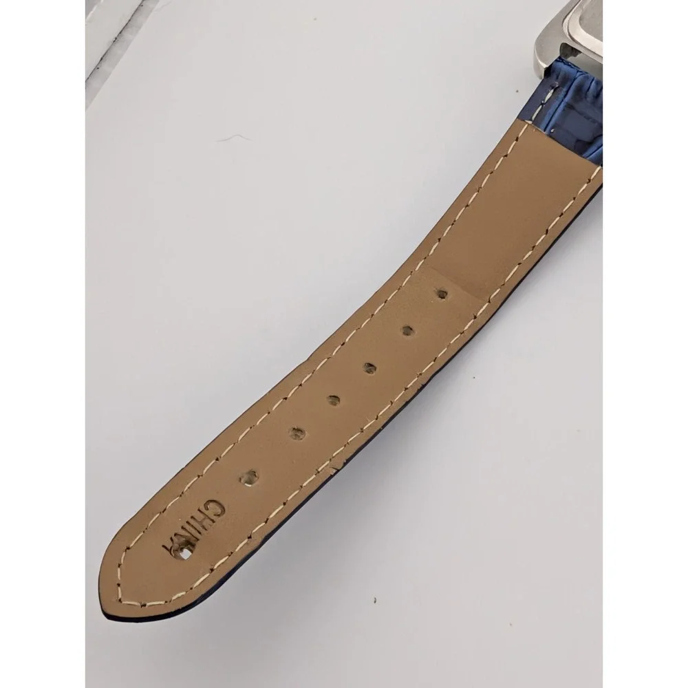 Women's‎ Quartz Watch 26mm Case Blue Gemmed Croc Band- New Battery